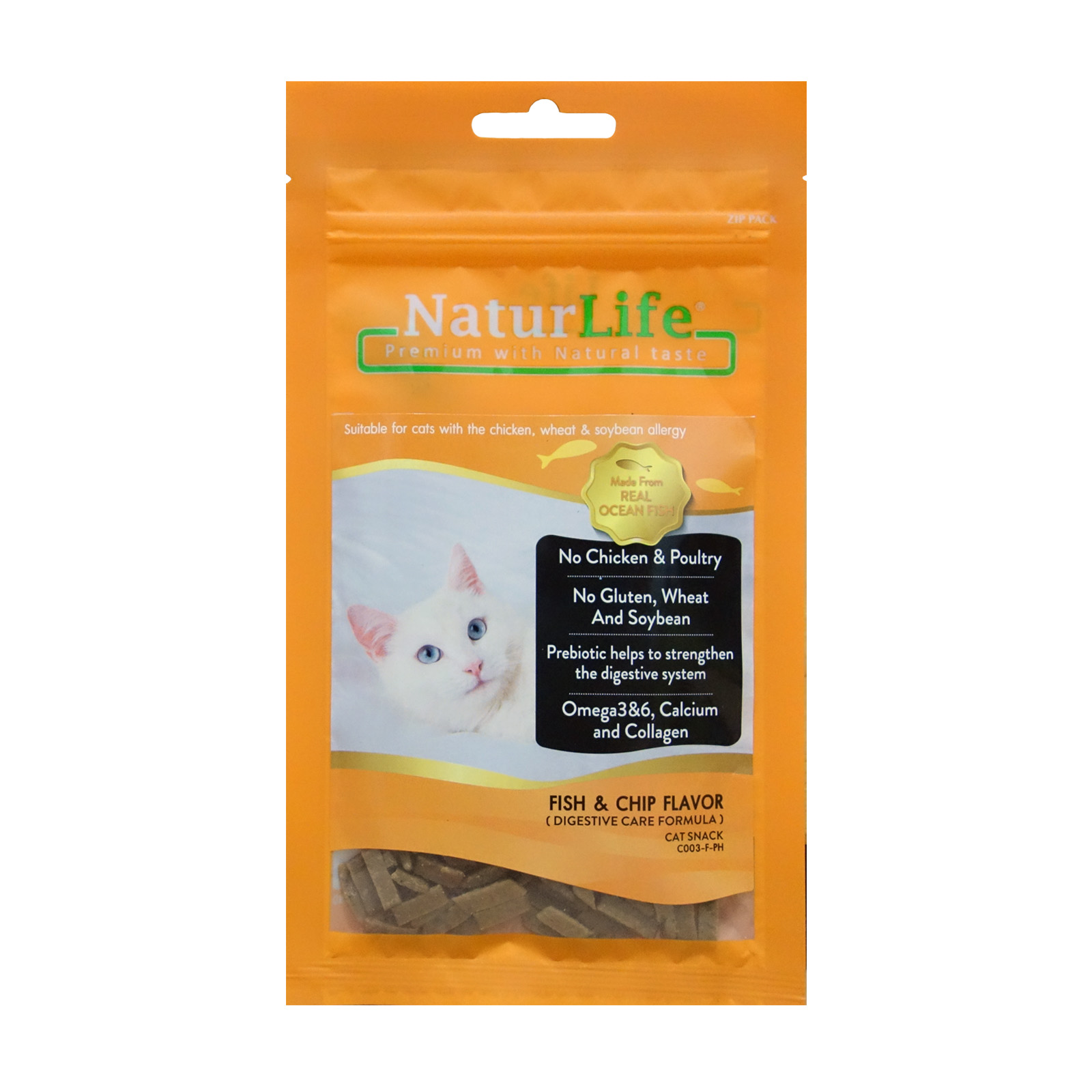 NaturLife Fish & Chip Cat Snack 8859213900124 Front