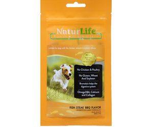 NaturLife Dog Fish Steak BBQ Flavor (Digestive Care Formula) -55g