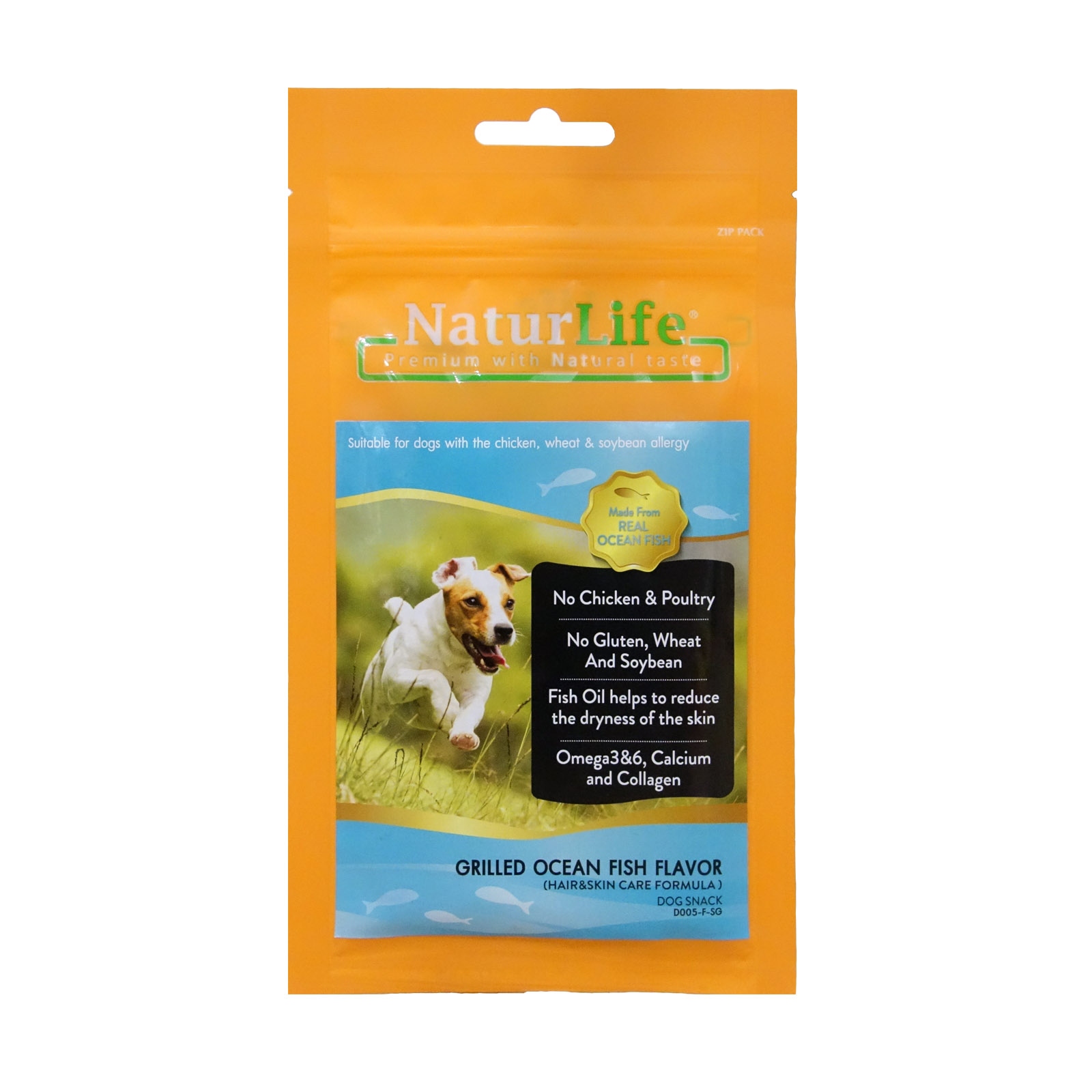 NaturLife Grilled Ocean Fish Dog Treat 8859213900117 Front NEW
