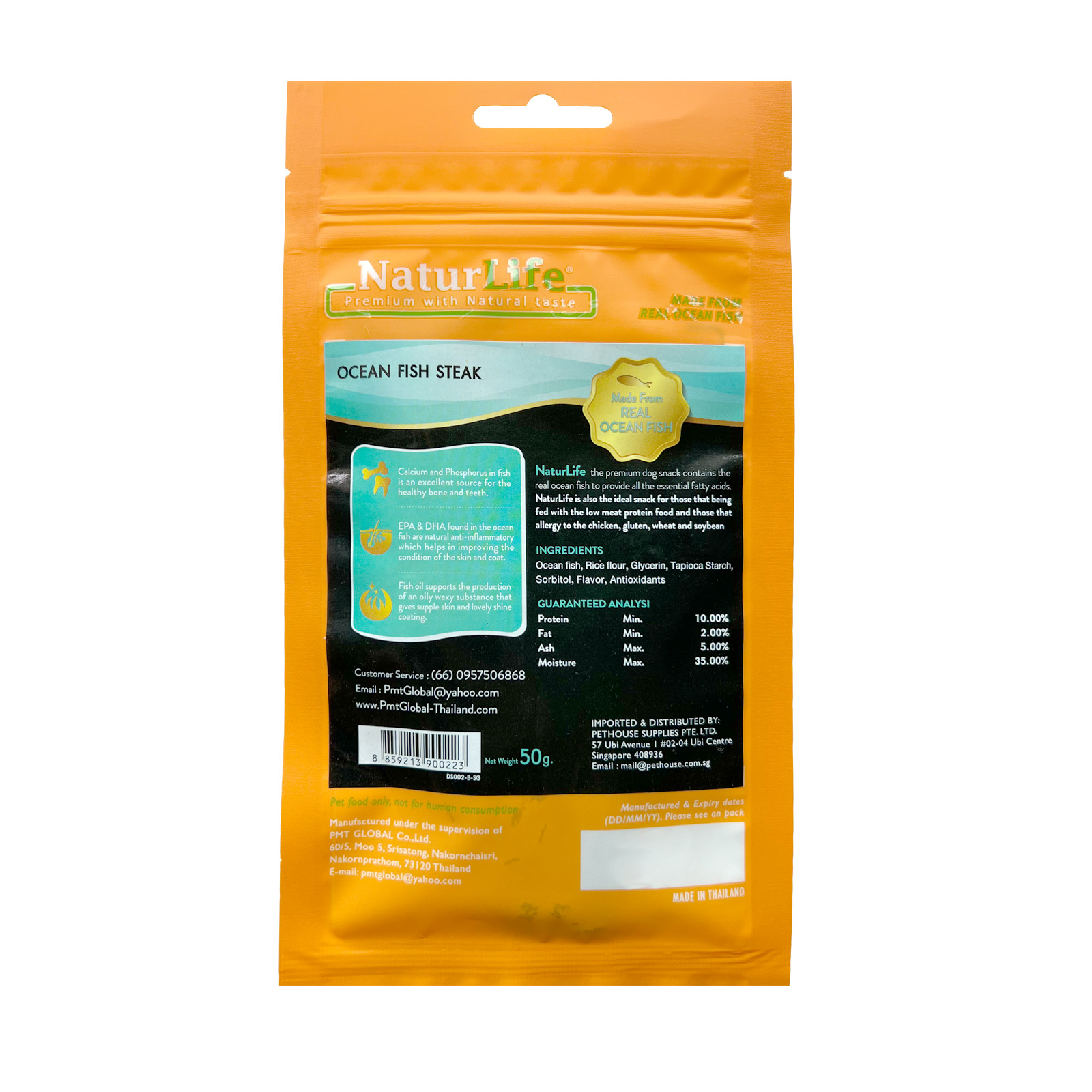 NaturLife Ocean Fish Steak 50g 8859213900223 Back