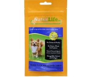 NaturLife Dog Salmon Flavor With Activated Carbon (Healthy Detox Formula) -55g