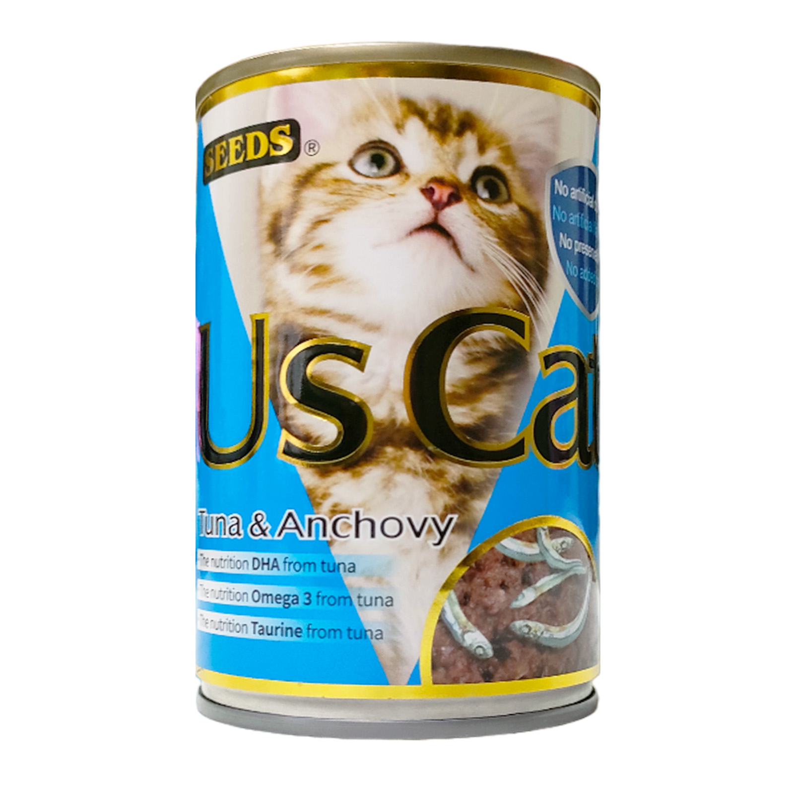 US Cat Tuna And Achovy 400g Front 4719865829782